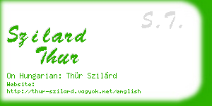 szilard thur business card